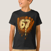 67 Ice Cream Drip Funny Six Seven Baseball  T-shirt (Voorkant)