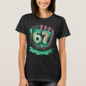 67 Ice Cream Drip Funny Six Seven Baseball  T-shirt (Voorkant)
