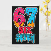 67 Ice Cream Drip Funny Six Seven Gen Alpha Meme S Kaart (Gele Bloem)