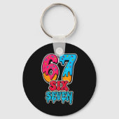 67 Ice Cream Drip Funny Six Seven Gen Alpha Meme S Sleutelhanger (Voorkant)