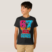 67 Ice Cream Drip Funny Six Seven Gen Alpha Meme S T-shirt (Voorkant volledig)