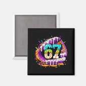 67 Ice Cream Drip Funny Six Seven Player 67th Birt Magneet (Voorkant / Achterkant)