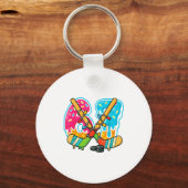 67 Ice Cream Drip Hockey Christmas Light  Sleutelhanger (Voorkant)