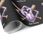 67 Ice Cream Drip Honkbal Meme Funny Retro Sport Cadeaupapier (Rol Hoek)