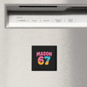 67 Ice Cream Drip Meme Funny Six Seven Gen Alpha S Magneet (Insitu (Vaatwasser))