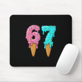 67 Ice Cream Drip Meme Funny Six Seven Gen Alpha S Muismat (Met muis)