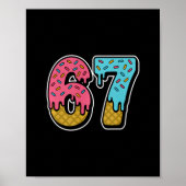 67 Ice Cream Drip Meme Funny Six Seven Gen Alpha S Poster (Voorkant)