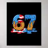 67 Ice Cream Drip Meme Funny Six Seven Gen Alpha S Poster (Voorkant)