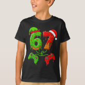 67 Ice Cream Drip Meme Gamer Six Seven Christmas B T-shirt (Voorkant)