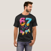 67 Ice Cream Drip Meme Gamer Six Seven Gen Alpha S T-shirt (Voorkant volledig)