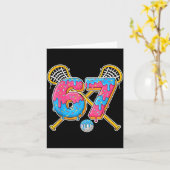 67 Ice Cream Drip Meme Gen Alpha Slang Lacrosse Sr Kaart (Gele Bloem)