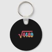 67 Ice Cream Drip Meme Math Teacher School Square Sleutelhanger (Voorkant)