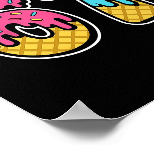 67 Ice Cream Drip Meme Six Seven Funny Gen Alpha D Poster (Hoek)