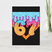 67 Ice Cream Drip Meme Six Seven Gen Alpha Slang  Kaart (Voorkant)