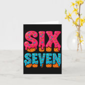 67 Ice Cream Drip Meme Six Seven Gen Alpha Slang Kaart (Gele Bloem)