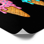 67 Ice Cream Drip Meme Six Seven Gen Alpha Slang  Poster (Hoek)