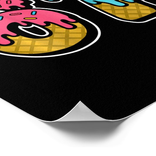 67 Ice Cream Drip Meme Six Seven Gen Alpha Slang ( Poster (Hoek)