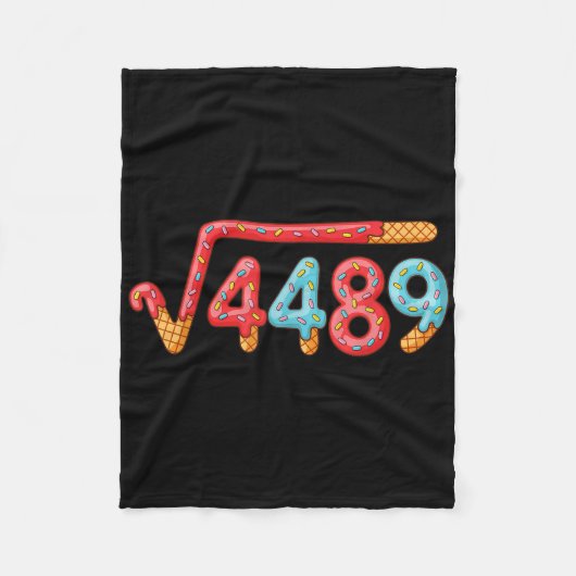 67 Ice Cream Drip Meme Square Root 4489 Fleece Deken (Voorkant)