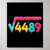 67 Ice Cream Drip Meme Square Root 4489 Math Teach Poster (Voorkant)