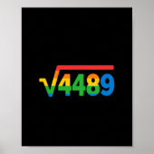67 Ice Cream Drip Meme Square Root 4489  Poster (Voorkant)