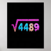 67 Ice Cream Drip Meme Square Root 4489 Six Seven  Poster (Voorkant)