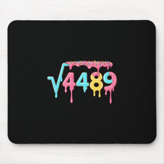 67 Ice Cream Drip Meme Square Root 4489 Slang Math Muismat (Voorkant)
