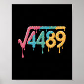 67 Ice Cream Drip Meme Square Root 4489 Slang Math Poster (Voorkant)