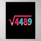 67 Ice Cream Drip Meme Square Root 4489 Slang Math Poster (Voorkant)