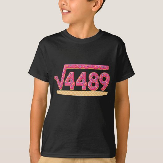 67 Ice Cream Drip Meme Square Root 4489 Slang Math T-shirt (Voorkant)