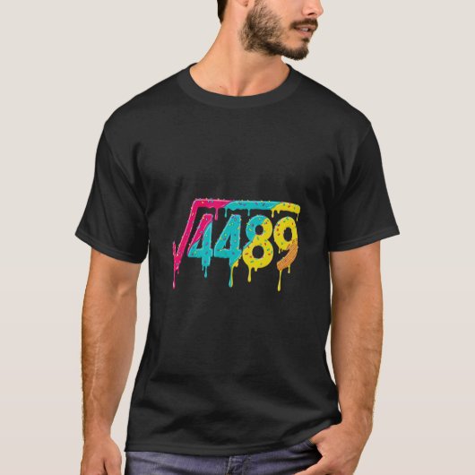 67 Ice Cream Drip Meme Square Root 4489 Slang Teac T-shirt (Voorkant)