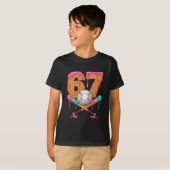 67 Ice Cream Drip Sell Number 67 Player 67th Birth T-shirt (Voorkant volledig)