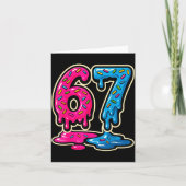 67 Ice Cream Meme Six Seven  Kaart (Voorkant)