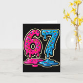 67 Ice Cream Meme Six Seven  Kaart (Gele Bloem)