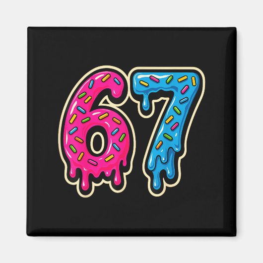 67 Ice Cream Meme Six Seven  Magneet (Voorkant)