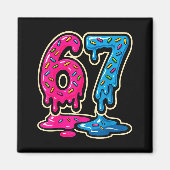 67 Ice Cream Meme Six Seven  Magneet (Voorkant)