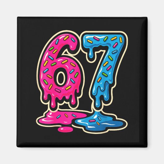 67 Ice Cream Meme Six Seven  Magneet (Voorkant)