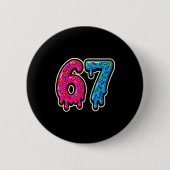 67 Ice Cream Meme Six Seven Ronde Button 5,7 Cm (Voorkant)