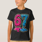 67 Ice Cream Meme Six Seven  T-shirt (Voorkant)