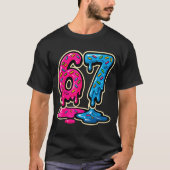 67 Ice Cream Meme Six Seven  T-shirt (Voorkant)