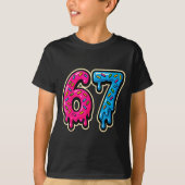 67 Ice Cream Meme Six Seven  T-shirt (Voorkant)