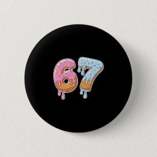 67 Ijs 67 Meme Grappige Zes Zeven Gen Alpha Mannen Ronde Button 5,7 Cm