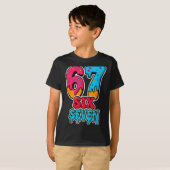 67 Ijs Drip Grappig Zes Zeven Gen Alpha Meme S T-shirt (Voorkant volledig)
