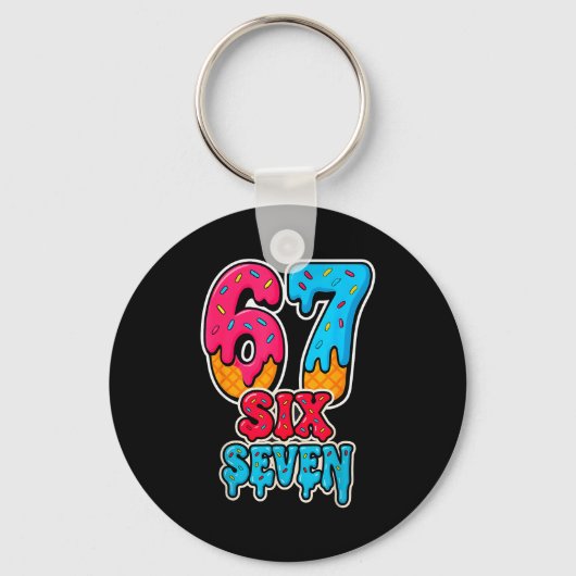 67 Ijs Drip Grappige Zes Zeven Gen Alpha Meme S Sleutelhanger (Voorkant)