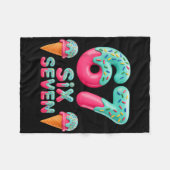67 Ijs Drip Meme Grappig Zes Zeven Gen Alpha S Fleece Deken (Voorkant (Horizontaal))