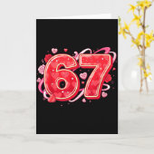 67 Ijs Drip Meme Grappig Zes Zeven Valentijn D Kaart (Gele Bloem)