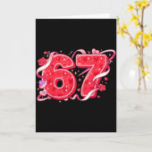 67 Ijs Drip Meme Grappig Zes Zeven Valentijn D Kaart (Gele Bloem)