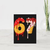 67 ijs drip meme grappig zes zeven valentine D Kaart (Voorkant)