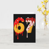 67 ijs drip meme grappig zes zeven valentine D Kaart (Gele Bloem)