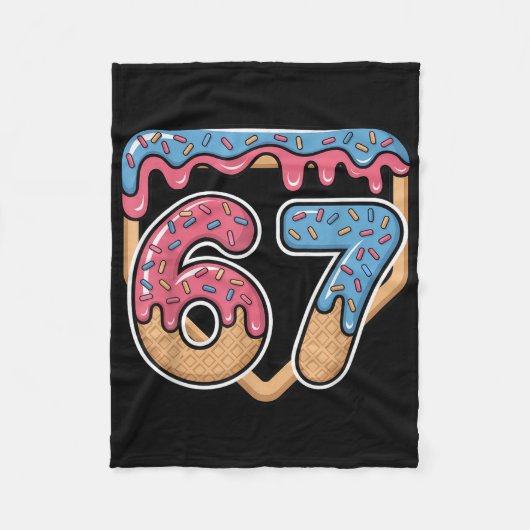 67 Ijs Drip Meme Honkbal Fleece Deken (Voorkant)
