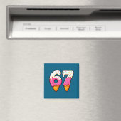 67 Ijs Drip Meme Illustratie Magneet (Insitu (Vaatwasser))